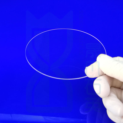 Alta transmisión de luz Hoja transparente de sello de brida de cuarzo redondo a medida