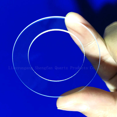 Alta transmisión de luz Hoja transparente de sello de brida de cuarzo redondo a medida