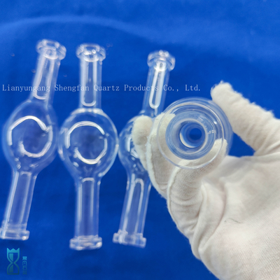 Instrumento de cuarzo transparente de cristal de alto rendimiento de soplado polaco con una bola de secado de tubo