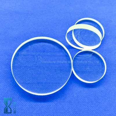 Placa de cuarzo circular a medida Hoja de vidrio transparente Resistente a altas temperaturas