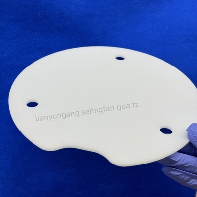Hoja de placa de cuarzo fundido de ópalo a medida Resistente a altas temperaturas y corrosión