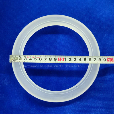 Procesamiento personalizado de alta pureza de cuarzo congelado de anillo irregular de brida de vidrio