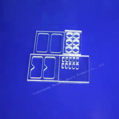 Placa de vidrio de cuarzo personalizada de 0.5-100 mm para aplicaciones ópticas en semiconductores