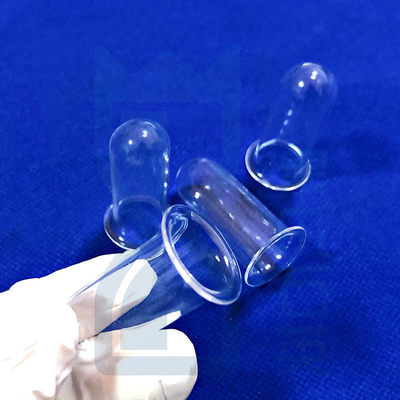 Topo de cristal de cuarzo de silicio de alta temperatura y alta pureza Topo de prueba de cuarzo con brida