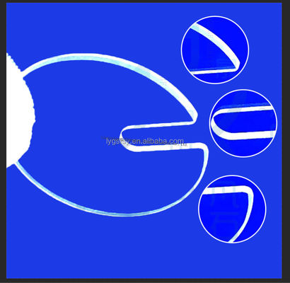 Placa de vidrio de cuarzo de alta transparencia 99.99% de pureza con temperatura de trabajo de 1100℃