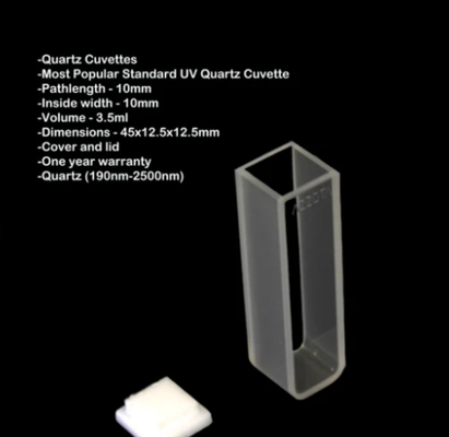 Esencial para el laboratorio! Cuevas de cuarzo ultravioleta 5mL/10mL 100% libre de burbujas Compatibles con espectrógrafos UV-Vis