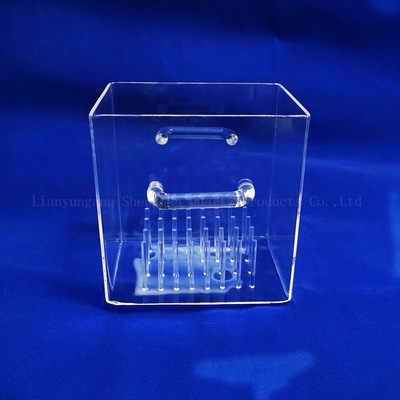 Contenedores de cuarzo resistentes a la corrosión a altas temperaturas de fábrica cilindros cuadrados de cuarzo con núcleos de arena de cuarzo para laboratorios