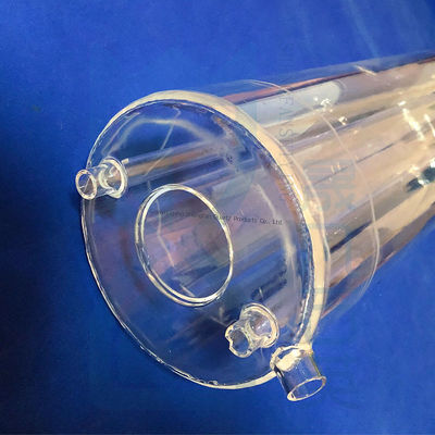 Flasco de vidrio de cuarzo de silicio fundido a medida con junta