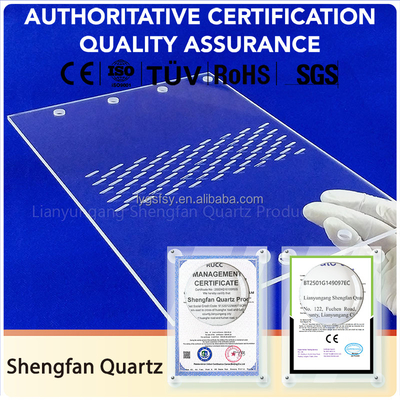 Hojas de cristal de cuarzo de alta precisión personalizadas para perforación con láser en laboratorios Hojas de perforación con láser de cuarzo