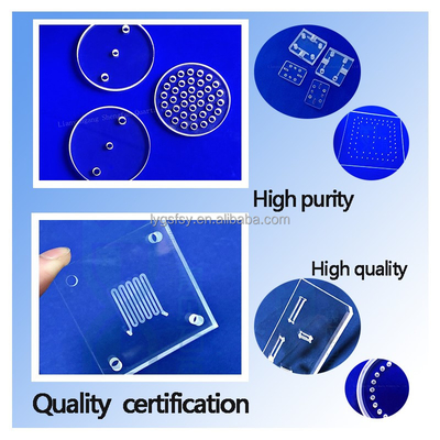 Hojas de cristal de cuarzo de alta precisión personalizadas para perforación con láser en laboratorios Hojas de perforación con láser de cuarzo
