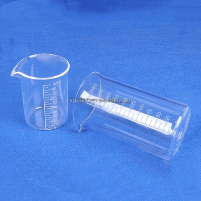 Vaso de vidrio de cuarzo transparente resistente a la corrosión a alta temperatura con densidad de 2,2 g/cm3 para uso industrial