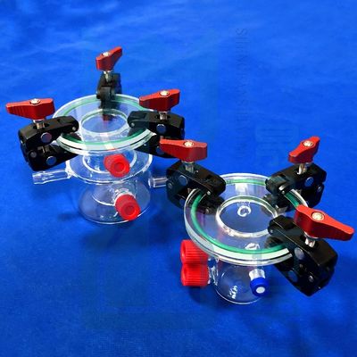 Reactor de cuarzo de doble capa altamente transparente y resistente a la corrosión personalizado para material de vidrio de laboratorio científico