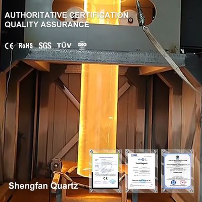 Tubos de vidrio de cuarzo de alta pureza resistentes a altas temperaturas de 1200 grados Celsius para hornos tubulares
