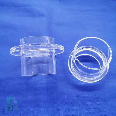 80% Transmitancia UV Tubo de vidrio de cuarzo con brida Resistencia a la corrosión a altas temperaturas Personalización