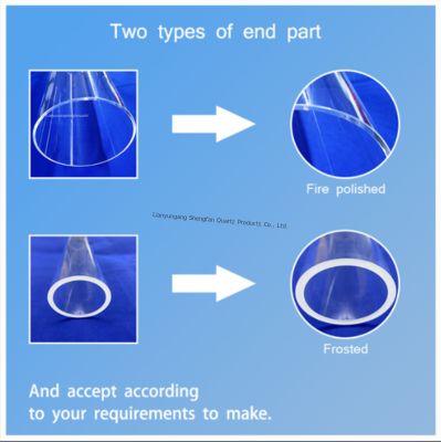 Tubo de vidrio de cuarzo de sílice fundida transparente con excelente aislamiento eléctrico sin burbujas de aire para aplicaciones aeroespaciales