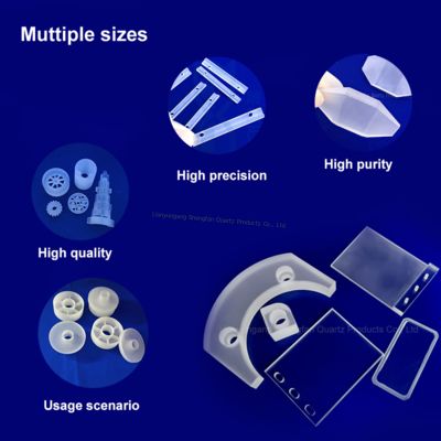 Piezas especiales de vidrio de cuarzo transparentes opacas resistentes a la corrosión y a altas temperaturas fabricadas en fábrica para soporte de muestras