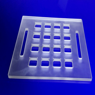 Placa de vidrio de cuarzo de alta temperatura personalizada por CNC para máquina de curado
