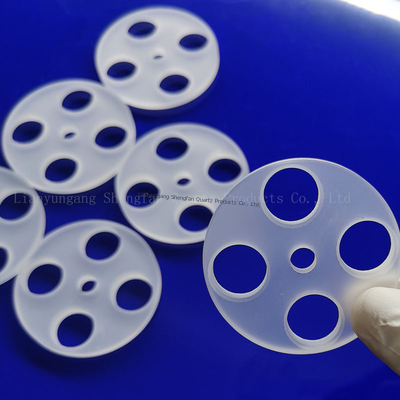 Quarzo resistente a la corrosión resistente a altas temperaturas Placas congeladas de cuarzo fundido para soporte de muestras