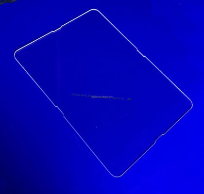 Placa de vidrio de cuarzo de alta transparencia 92% de transmisión de luz con temperatura de trabajo de 1100 °C y pureza de 99,99% de SiO2