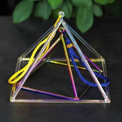 Crystal pyramid natural geometric tripod yoga musical instrument percussion instrument