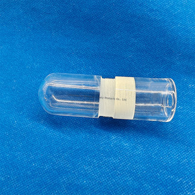 Flasco de vidrio de cuarzo de silicio fundido a medida con junta