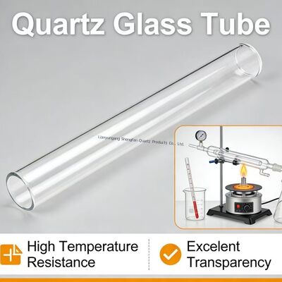 Tubo de cristal de cuarzo fundido de alta pureza 99,99% para aplicaciones de semiconductores con temperatura de trabajo de 1100 °C