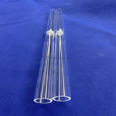 High Purity 99.99% Corrosion resistant quartz flange tube sand quartz tube