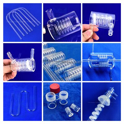 Tubo de brida de cuarzo de alta pureza 99,99% resistente a la corrosión, tubo de arena de cuarzo