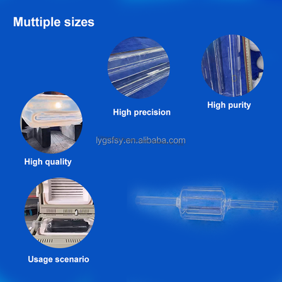 High Temperature Resistant 1100℃ 99.99% SiO2 Purity Clear Transparent Quartz Glass Tube for Semiconductor and Optical Applications