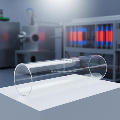 OD personalizado 100-1000 mm SiO2 de alta pureza> 99,99% Tubo de vidrio de cuarzo para horno con temperatura de trabajo de 1250 °C