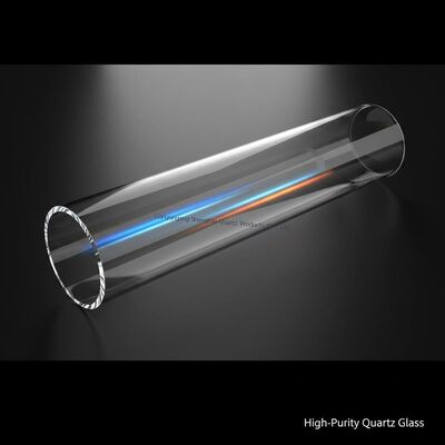 Tubo de horno de cristal de cuarzo resistente a la corrosión de gran diámetro a altas temperaturas