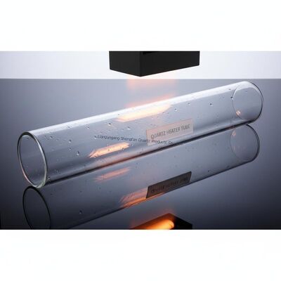 Tubo de vidrio de cuarzo resistente al calor de gran diámetro personalizado con alta pureza SiO2>99.99%