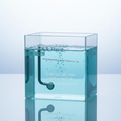 Placa de vidrio de cuarzo resistente a la corrosión de alta transmitancia para uso en laboratorio a alta temperatura