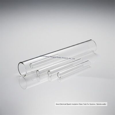 Buen aislamiento eléctrico Alta resistencia al calor Tubo de vidrio de cuarzo con alta transmitancia de luz para aplicaciones de semiconductores
