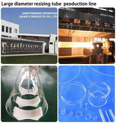 Tubo de cristal de cuarzo de alta pureza 99,99% con temperatura de trabajo de 1100 °C y protección UV