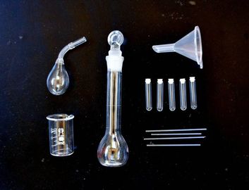 El cilindro del tubo de ensayo del vidrio de cuarzo transparente de los calentadores fundió la cristalería de laboratorio del silicio