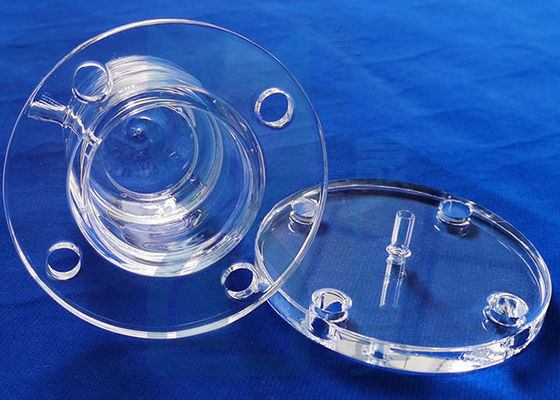 Reactor transparente del cuarzo de la resistencia de la temperatura alta del reborde del tubo del cuarzo Sio2 de Morse 6,5
