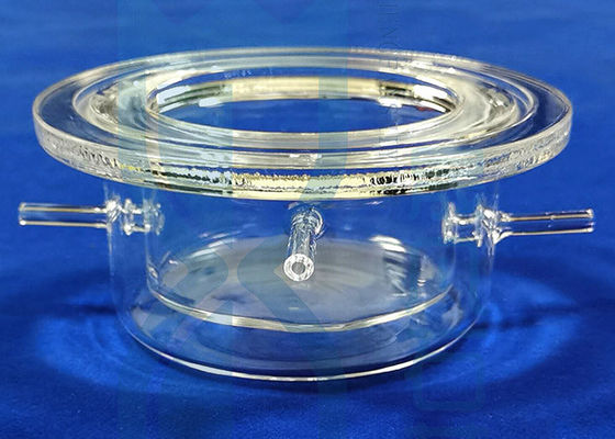El tanque de cristal de la reacción del reactor de cuarzo modificó la cristalería de laboratorio para requisitos particulares de ciencia de la cristalería de laboratorio de química del tamaño
