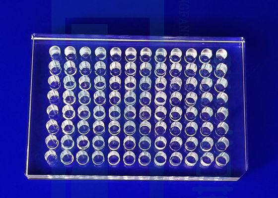 Vidrio de la precisión que trabaja a máquina la placa transparente del cuarzo de la placa de la silicona fundida de la perforación del laser