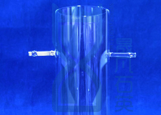 El reactor del vidrio de cuarzo transparente se utiliza para el tubo de vidrio químico de cuarzo