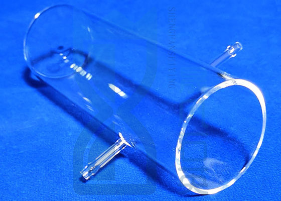 El reactor del vidrio de cuarzo transparente se utiliza para el tubo de vidrio químico de cuarzo