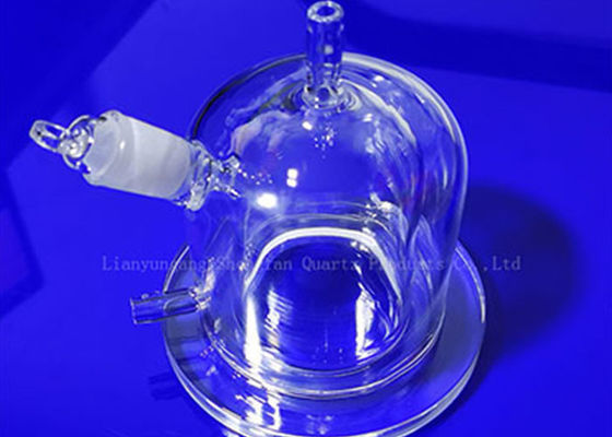 Productos del cuarzo del CNC de la cristalería de laboratorio de ciencia de la campana de cristal del vacío del vidrio de cuarzo de la campana de cristal del cuarzo que trabajan a máquina según el dibujo
