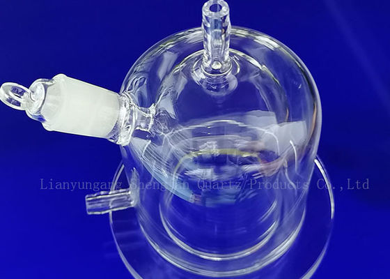 Productos del cuarzo del CNC de la cristalería de laboratorio de ciencia de la campana de cristal del vacío del vidrio de cuarzo de la campana de cristal del cuarzo que trabajan a máquina según el dibujo