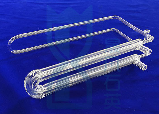 Cristalería de laboratorio pasable ultravioleta catalítica de ciencia del tubo de la reacción del vidrio de cuarzo del distribuidor del gas de la foto de la unidad de la destilación