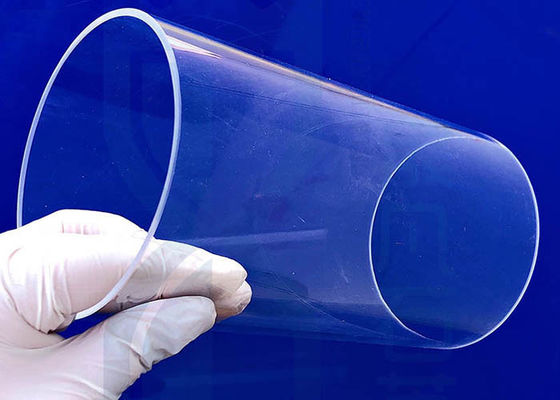 Tubería de prueba del diámetro del cuarzo de encargo del semiconductor transparente y opaco pulido