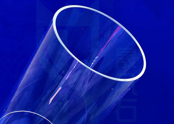 Tubería de prueba del diámetro del cuarzo de encargo del semiconductor transparente y opaco pulido