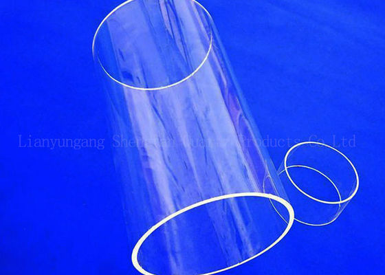 Tubería de prueba del diámetro del cuarzo de encargo del semiconductor transparente y opaco pulido