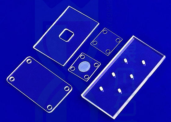 Placa transparente de encargo de la silicona fundida de la resistencia ácida con los agujeros de 1m m