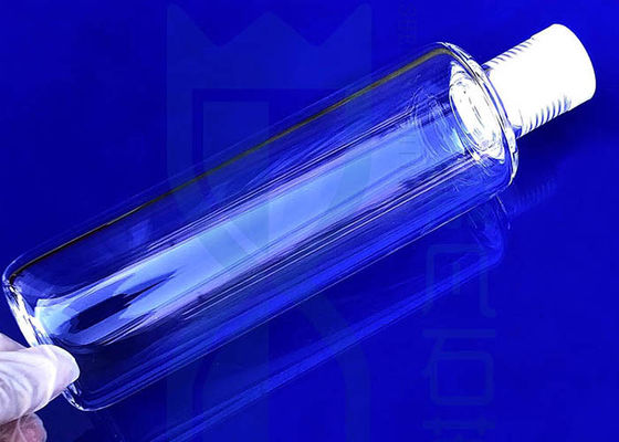 Botella reactiva clara de laboratorio de Morse 6,5 del vidrio de cuarzo de la rosca de tornillo