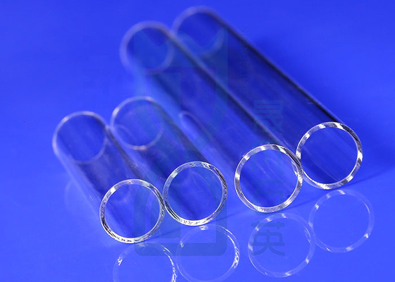 Tubería de prueba del diámetro del cuarzo de encargo del semiconductor transparente y opaco pulido
